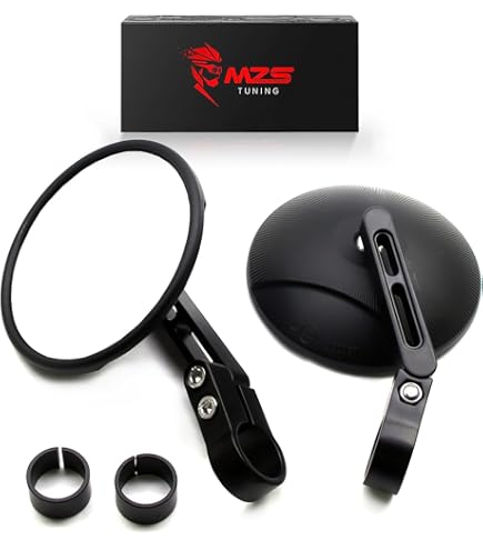 Long Stem Harley Mirrors Universal Chrome 4" Clamp-On Mirror – Short Stem For Motorcycle, ATV (Fits 3/4" & 7/8" Handlebars) Short Stem ATV Mirror - Foto 7