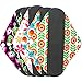 Wegreeco Reusable Menstrual Pads for Women - Sanitary Pads, Panty Liners, Soft Cloth - 5 Pack, 1 Wet Bag (Medium, Flower)