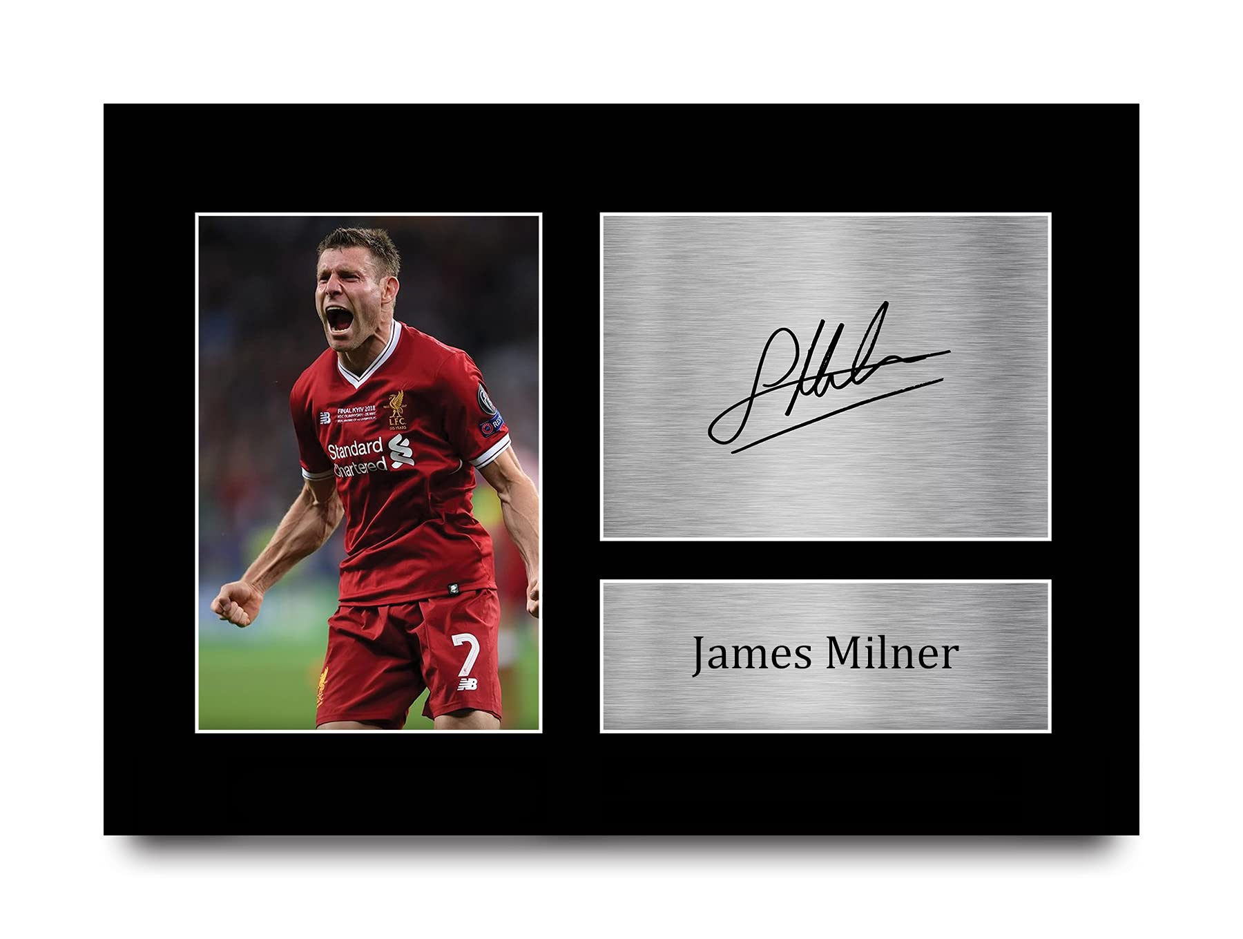 HWC Trading James Milner Liverpool Gifts Printed Signed Autograph Picture for Fans and Supporters - A4