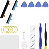 Power On Off Volume Button Key Replacement for Galaxy S9 &amp; S9 Plus Repair Part, with Toolkit (Black)