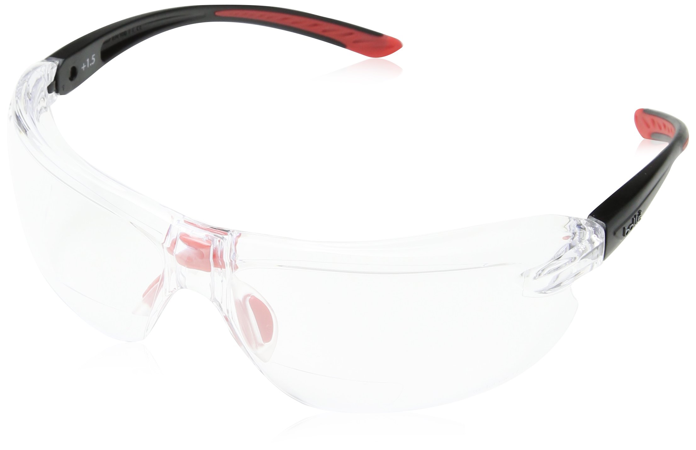 Bollé IRIDPSI1,5 One Size "Iri-s" Safety Spectacles With Dioptric Corrective Lenses 1.5 - Black/Red