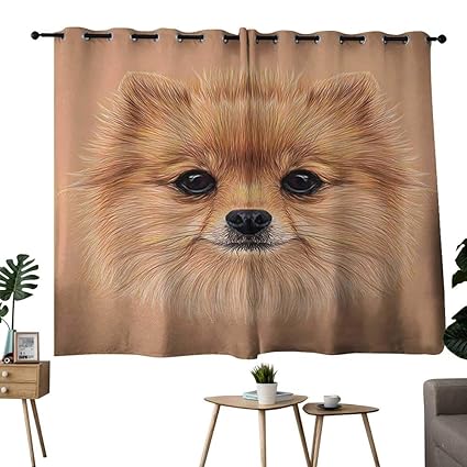 Amazon Com Nuomanan Light Blocking Curtains Animal Pomerian Dog