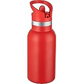 TAKYIT 12oz Kids Water Bottle – Insulated Stainless Steel Bottle with Straw Lid, BPA-Free, Leak-Proof, for Toddlers & School Use