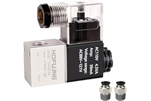 HOFUJNG Solenoid Valve 1/4" NPT, 2 Way, Normally Closed, with Junction Box. 2V025-08 (AC110V)