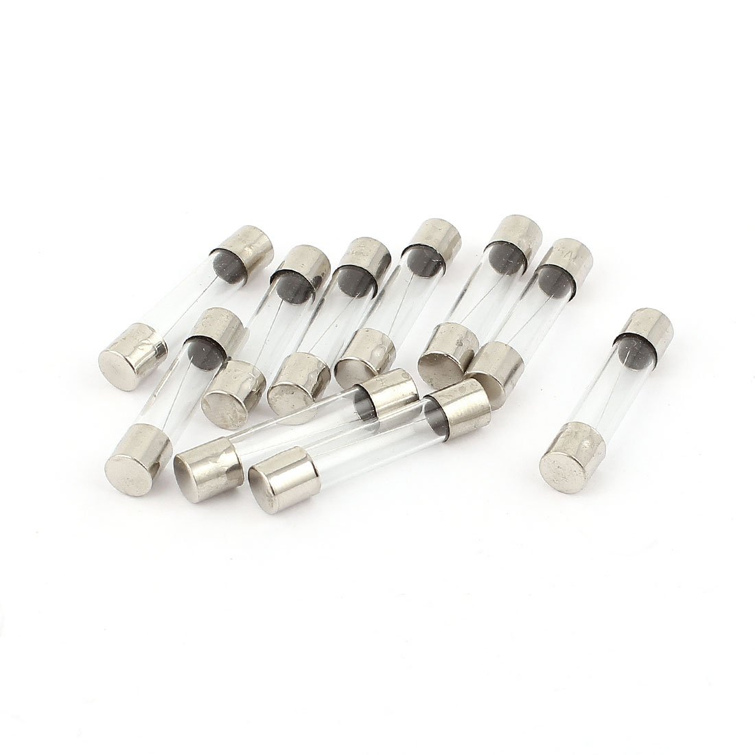 sourcingmap 10pcs 250V 5A Quick Blow Fast Acting Glass Tubes Fuses 6mm x 30mm