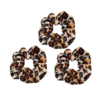 Amazon Com Pinksee 3pcs Leopard Print Hair Bands Set Scrunchy