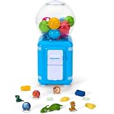 Discovery Toy Vending Machine for Kids| Dispense 12 Surprise Prize Capsules| Refillable Mini Gumball Machine Toy| Planet Bouncy Balls, Dinosaur Figurines, Clay, Stickers| Gift for Boys Girls| Ages 3+