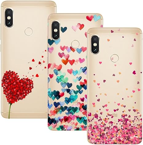 Young & Ming Xiaomi Redmi Note 5 Funda, [3 Pack] Carcasa Transparente Slilicona Suave TPU Gel Enjaca Xiaomi Redmi Note 5 5,99