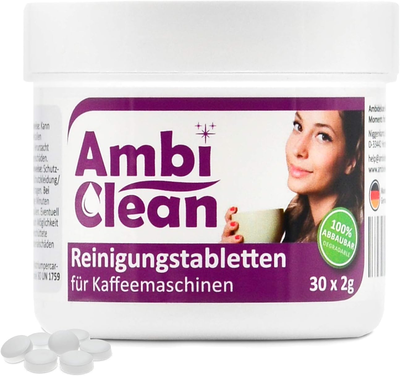 30 Cleaning Tablets for Coffee Machines Cleaner compatible with Jura Siemens Bosch Nescafe Andrew James Delonghi and many more for Automatic Filter Pad Capsule Machine