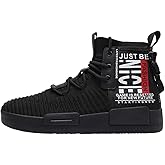 RUNMAXX Mens Fashion Walking Lace Up High Top Shoes Stylish Running Athletic Casual Sneaker