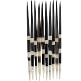 John Bead Artificial African Imitation Porcupine Quills (10pcs), 4in, Worked on Bone
