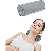 YEEKORO Inflatable Neck Pillow, Round Neck Pillows Support, Travel Pillow for Sleeping, Bolster Pillow for Bed, Legs and Back- Travel Essentials（4.9 x 11.8 inch