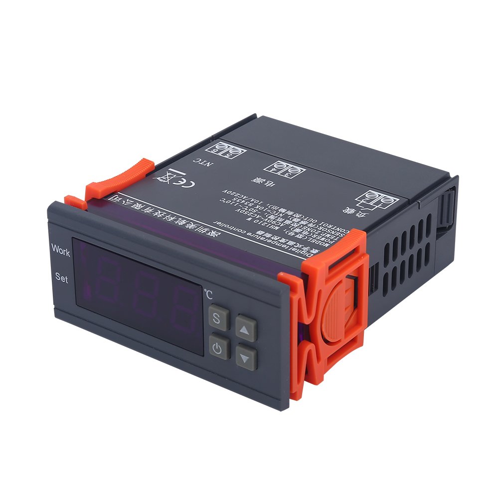 Fosa Mini Digital Temperature Controller 220V 10A LCD Display Thermostat Thermocouple -50 ~ 110 ℃ for Refrigerators Farms