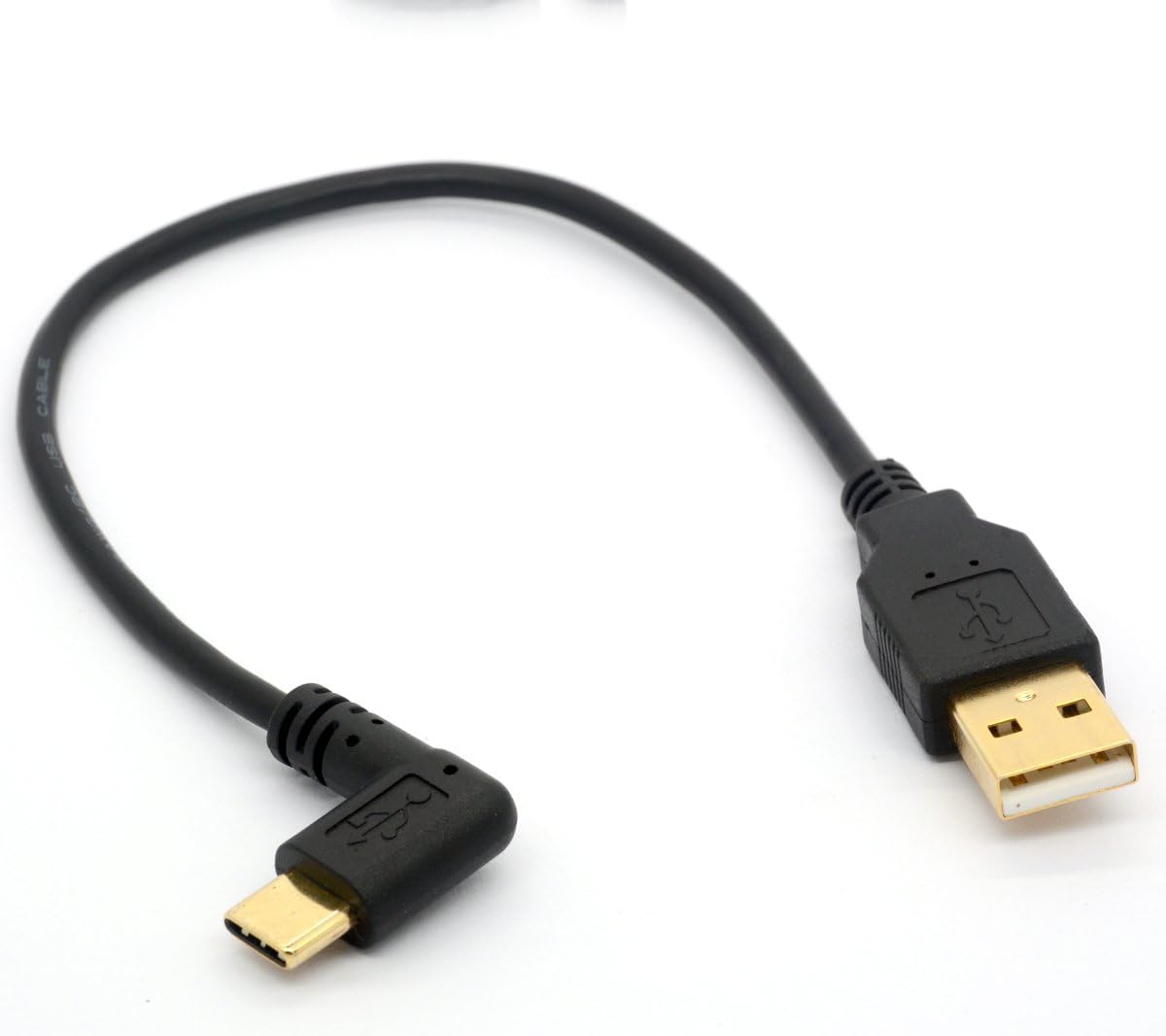 OpenII Gold Plated USB Type C Cable, Right Angle USB C Male to USB A Male Extension Cord Converter, 25cm - Image 5