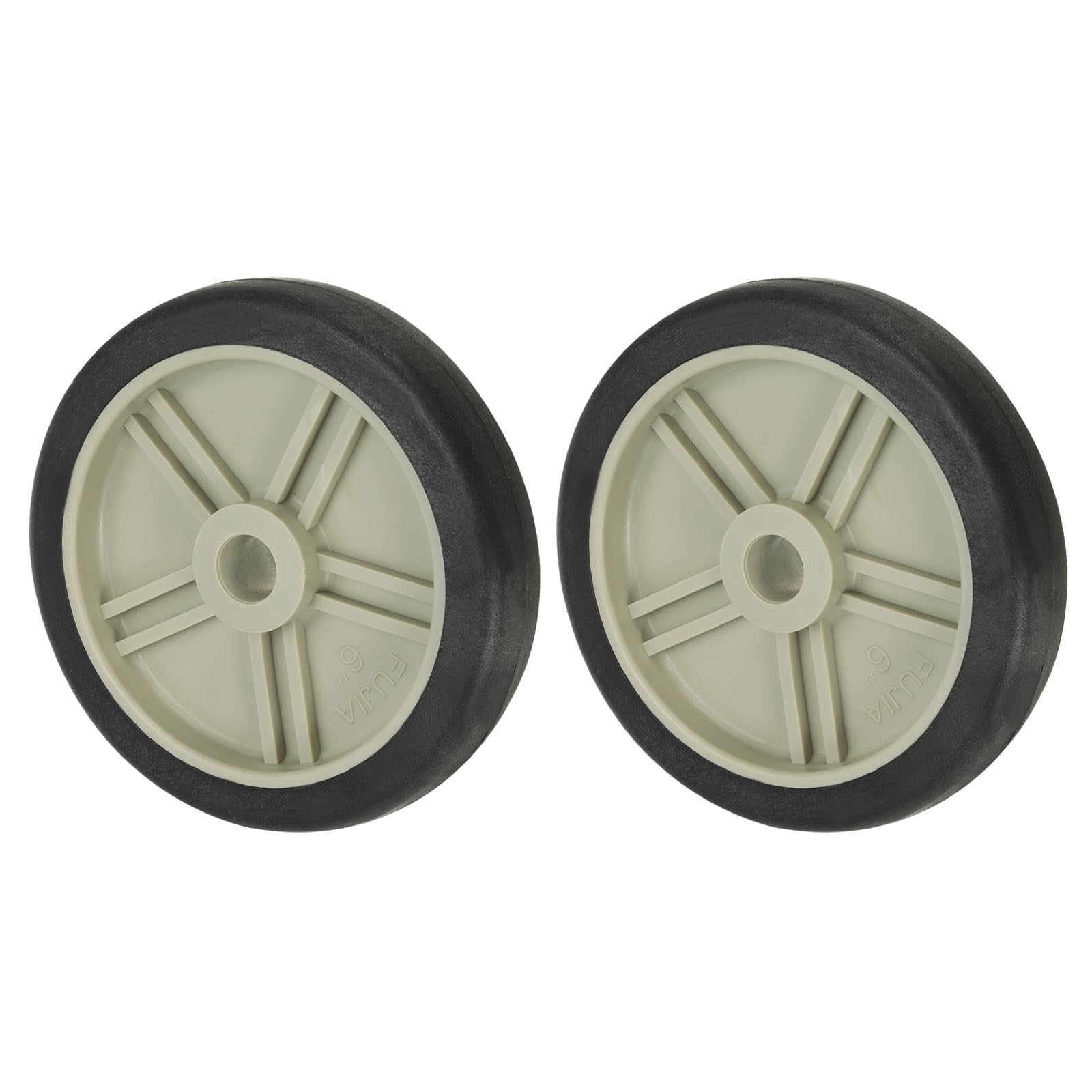 PATIKIL 5.6" Air Compressor Wheels, 2 Pack Universal Air Compressor Wheel Replacement Part with 0.6" Dia. Hole for Easy Mobility, Beige