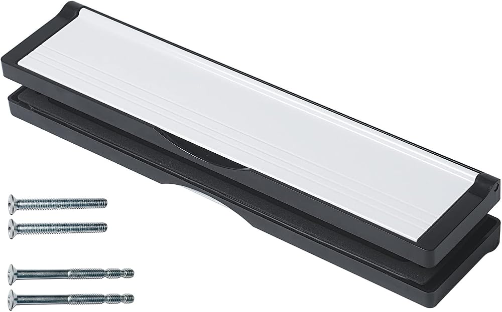 Keypak 12in Door Letterbox Fits 40-80mm Doors Anti-Snap Flap Internal Draught