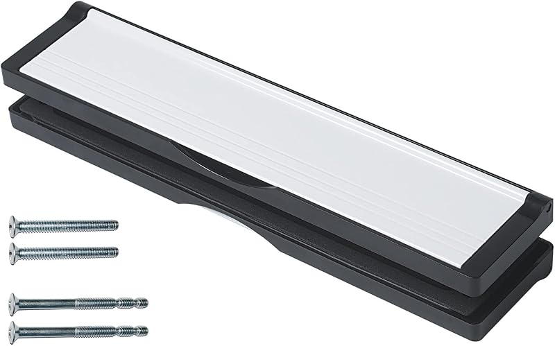 Keypak 12in Door Letterbox Fits 40-80mm Doors Anti-Snap Flap Internal Draught