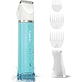 Bikini Trimmer for Women Pubic Hair: Eletctric Razors for Women - Rechargeable Eletctric Shaver for Women - Painless Bikini Trimmer Waterproof IPX7 for Body Hair Tiffany Blue