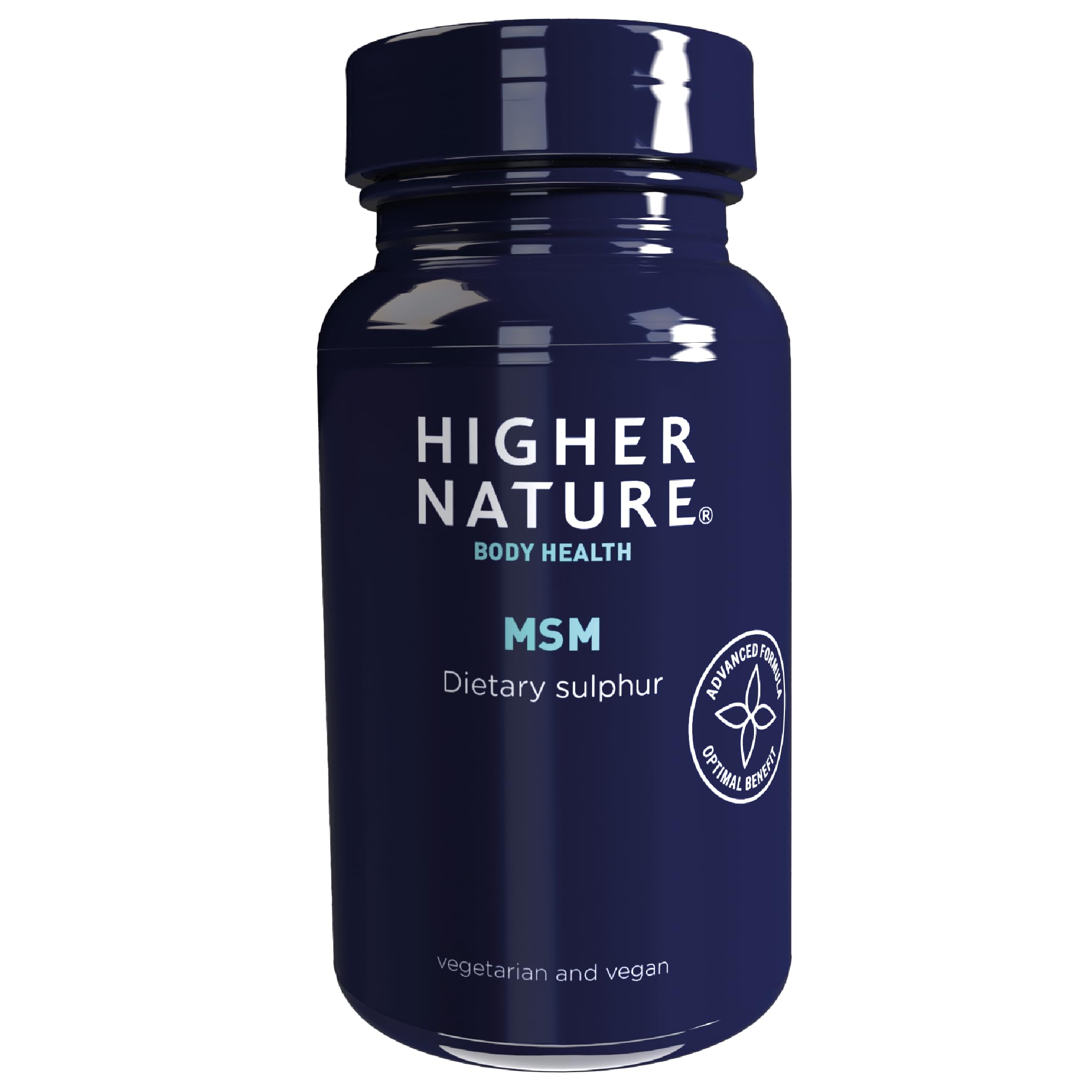 Higher Nature - MSM - Dietary Sulphur - High Potency 1000mg MSM - Odourless Methylsulfonylmethane Tablets - Vegetarian & Vegan - 180 Tablets
