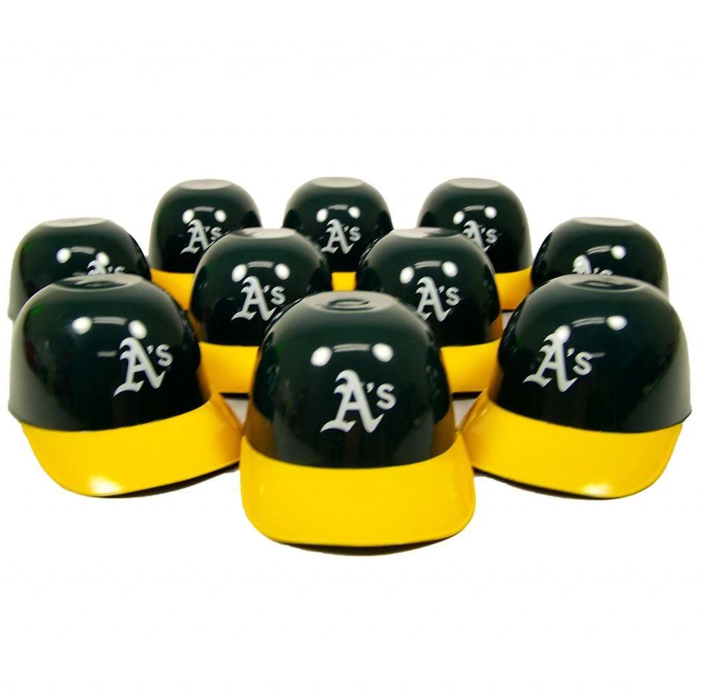 MLB Mini Batting Helmet Ice Cream Sundae Snack Helmet Bowls Oakland A