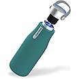 PHILIPS Water GoZero UV Self-Cleaning Smart Water Bottle Vacuum Stainless Steel Insulated Water Bottle with Handle Double-wall, Auto Cleaning, Keep Drink Hot or Cold, BPA Free, Green, 20 oz