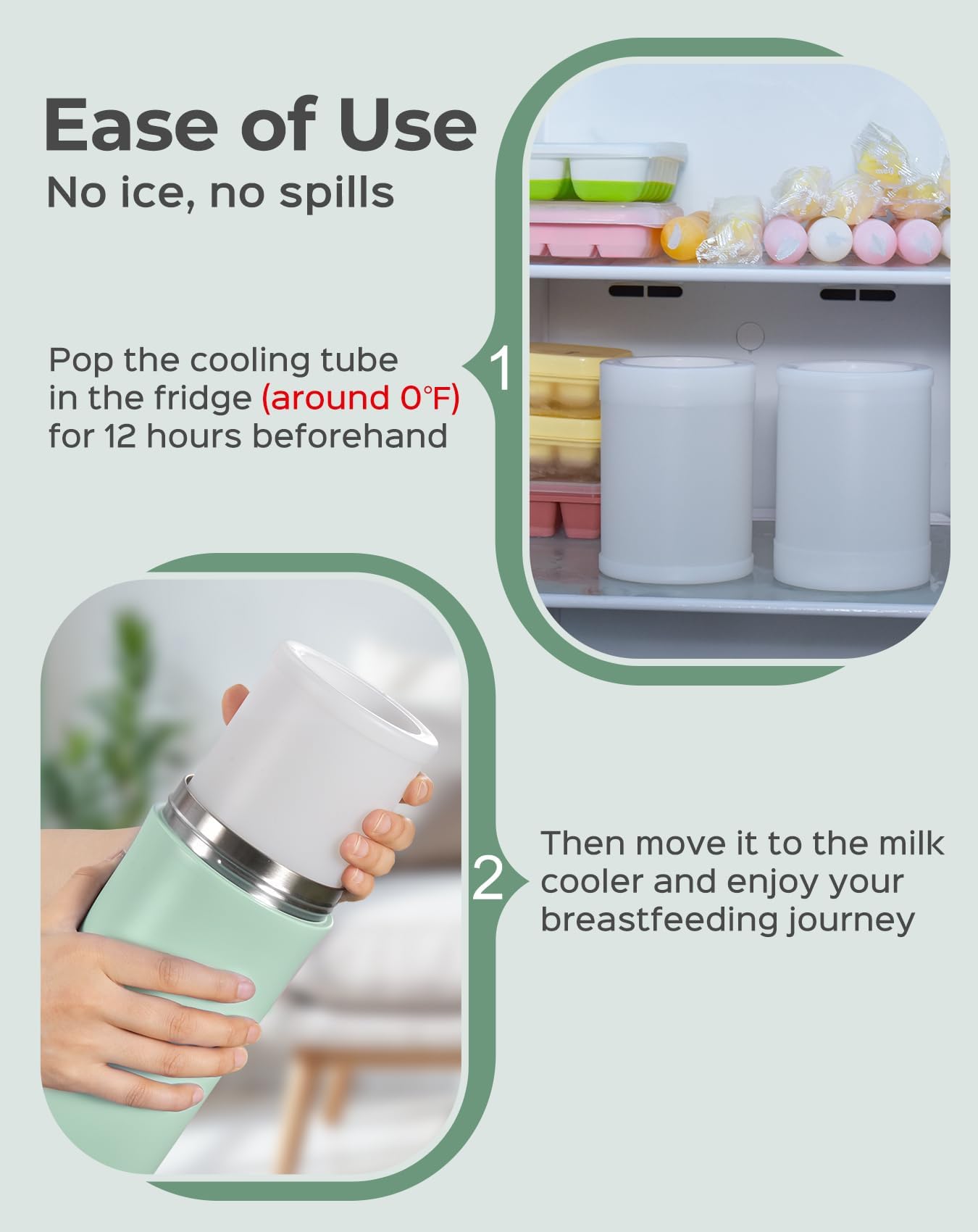 Xaproo 22oz Breast Milk Cooler Bottle, Breastmilk Cooler with 360° Cooling for 24 Hours, Portable Milk Chiller for Breastmilk with 2pcs Baby Bottles, Breast Milk Storage Bags for Baby, BPA-Free