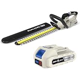 Sun Joe 20-Volt ECOSHARP Cordless X20 Electric Hedge Trimmer | 22-inch | W/ 2000 mAh (2.0-Amp) Battery + Charger
