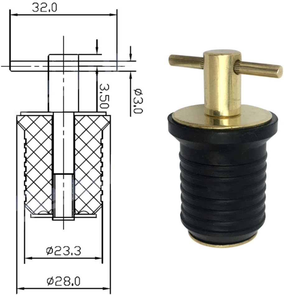 Locks in Place for Yacht Boat Compression Plug Coolers Hulls Expandable