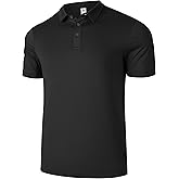 VAUTE Men's Golf Polo Shirt Short Sleeve, Quick-Dry & Anti-Odor Stretch Fabric, UPF 50+ Golf Tennis Casual Wear