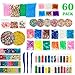 RockTown Toys Slime Supplies Kit Stuff - 60 PCS Foam Beads & Balls, Glitter, Fruit Slices, | Add Ins for Slime & Floam | Supply Kit for Slime Parties | Fun & Educational for Boys & Girls