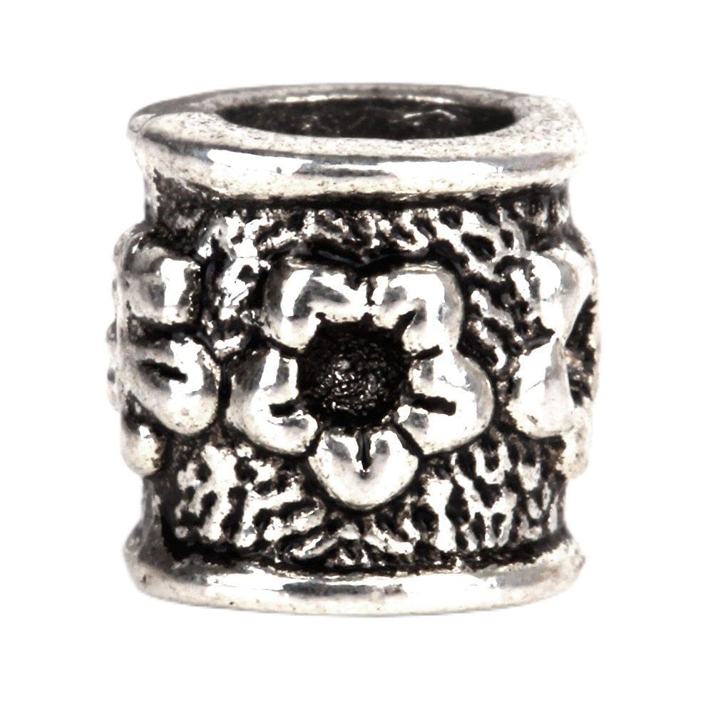 RUBYCA 50pcs Tibetan Silver Tone Spacer Beads Fit European Charms Bracelet Cylinder