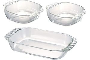 HARIO(ハリオ) HTZ-2808 Toaster Plate, 3個セット, transparent