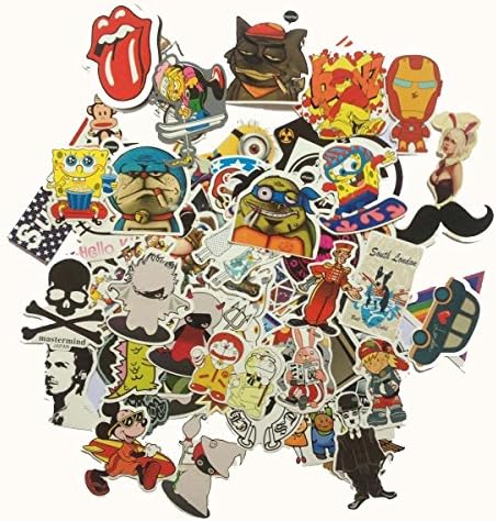 DEALSTRUCK (Pack of 150) Stickers Skateboard Snowboard Vintage Vinyl Sticker Graffiti Laptop Luggage Car Bike Bicycle Decals Mix Lot Fashion Cool