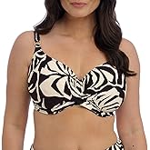 Fantasie Swim Women's Standard Aruba Nights Underwire Full Cup Bikini Top, Black and Cream