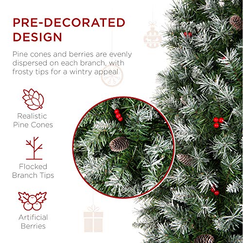 Best Choice Products 7.5ft PreDecorated Pine Hinged Artificial Slim