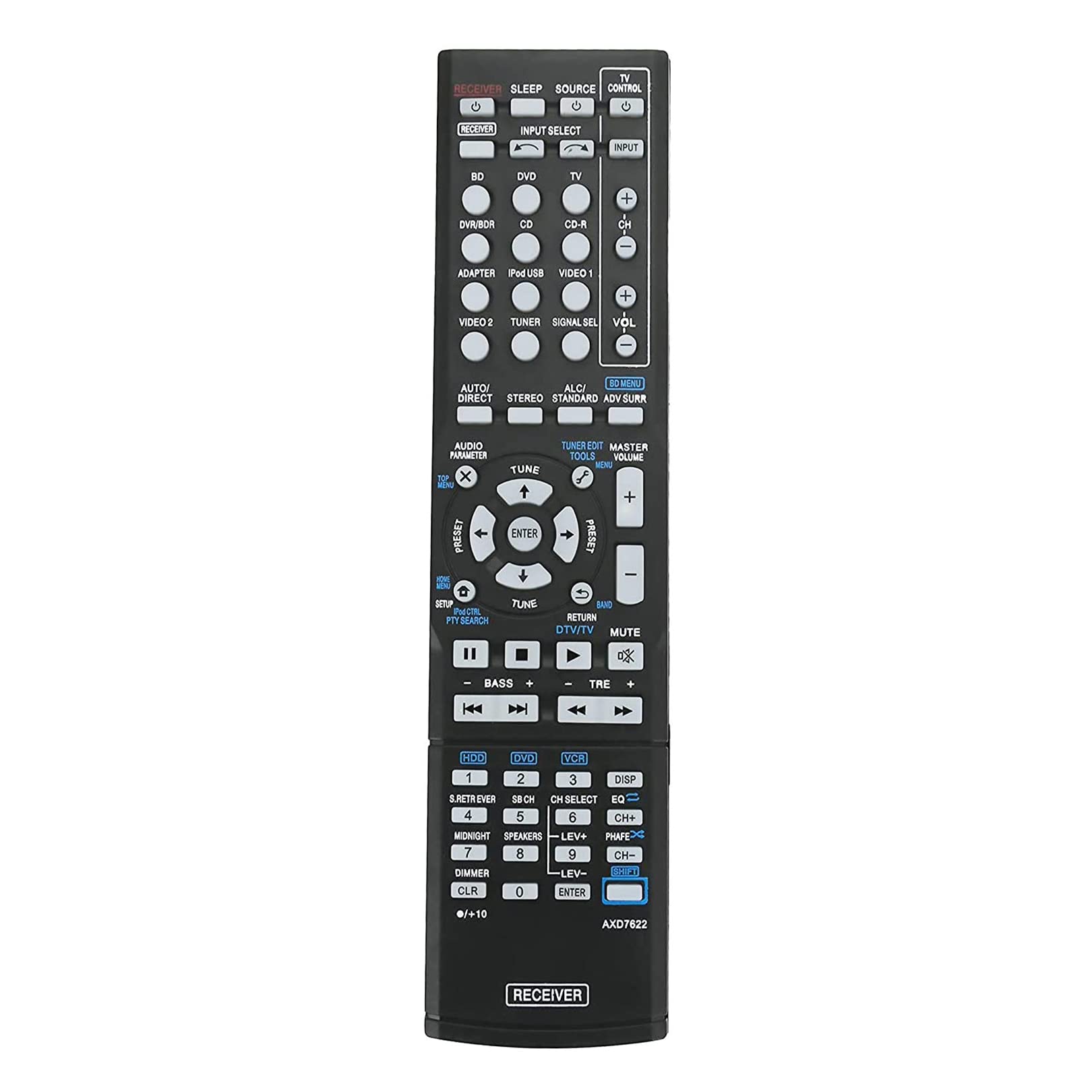 ALLIMITY AXD7622 Remote Control Replacement for Pioneer AV Receiver VSX-42 VSX-421 VSX-519-V VSX-520 VSX-521 VSX-522 VSX-523 VSX-524 VSX-819H VSX-821 VSX-822-K VSX-823-K VSX-921 HTP-071