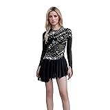 LIUHUO Figure Skating Dress - Black Velvet Dress