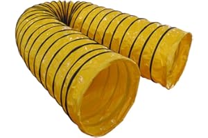 TOHOYARD Cool Runners Pro Grip 15' 19oz PVC Competiton 4" Pitch Agility Tunnel with Super PVC Raised Traction Grip, Yellow
