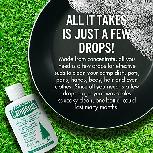 CONCENTRATED CAMPSUDS Outdoor Soap Environmentally Conscious Camping