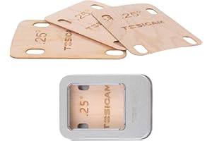 TOSICAM 3pcs Guitar Neck Shims Shim Made of Canada Solid Maple Wooden, For Bolt-on Neck Bolts, Shaped 0.25 Degree (3pcs 0.25 Degree)