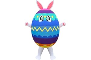 DAHAKII Easter Day Inflatable Egg Costume Party Blow-up Costume for Adult/Easter