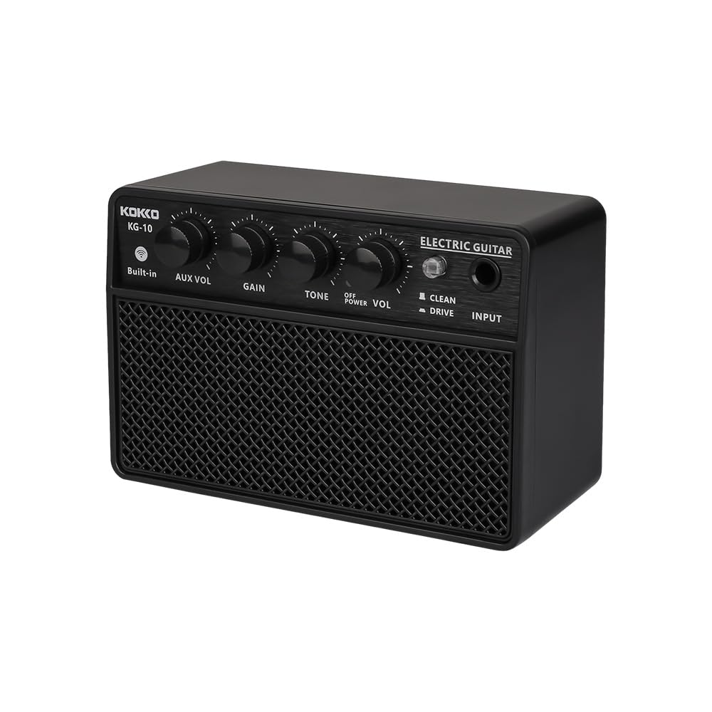 Btuty 10W Electric Guitar Amp Guitar Practice Speaker for Daily Practice Street Performances Rechargeable Audio Supports BT/Headphone Connection 6.35mm Interface Plug and Play