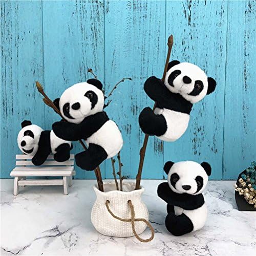 Cha Long 4 Pcs Finger Panda, Cute Panda Plush Toy Panda Clip Relaxation Toys Finger Toy Kids Toy, Home Decoration Plant Pots Bonsai Craft Decor