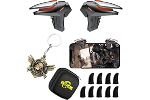 Mikirini 13 in 1 Mobile Phone Game Controller for iPhones & Android Phones, 2 Gaming Triggers Cell Phone Gaming Triggers compatible with PUBG Mobile/Fortnitee Mobile/Call of duty Mobile/Apex