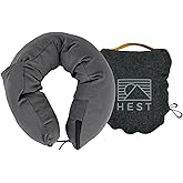 HEST Camping Pillow - Temperature Resilient, Memory Foam, Packable Travel Pillow