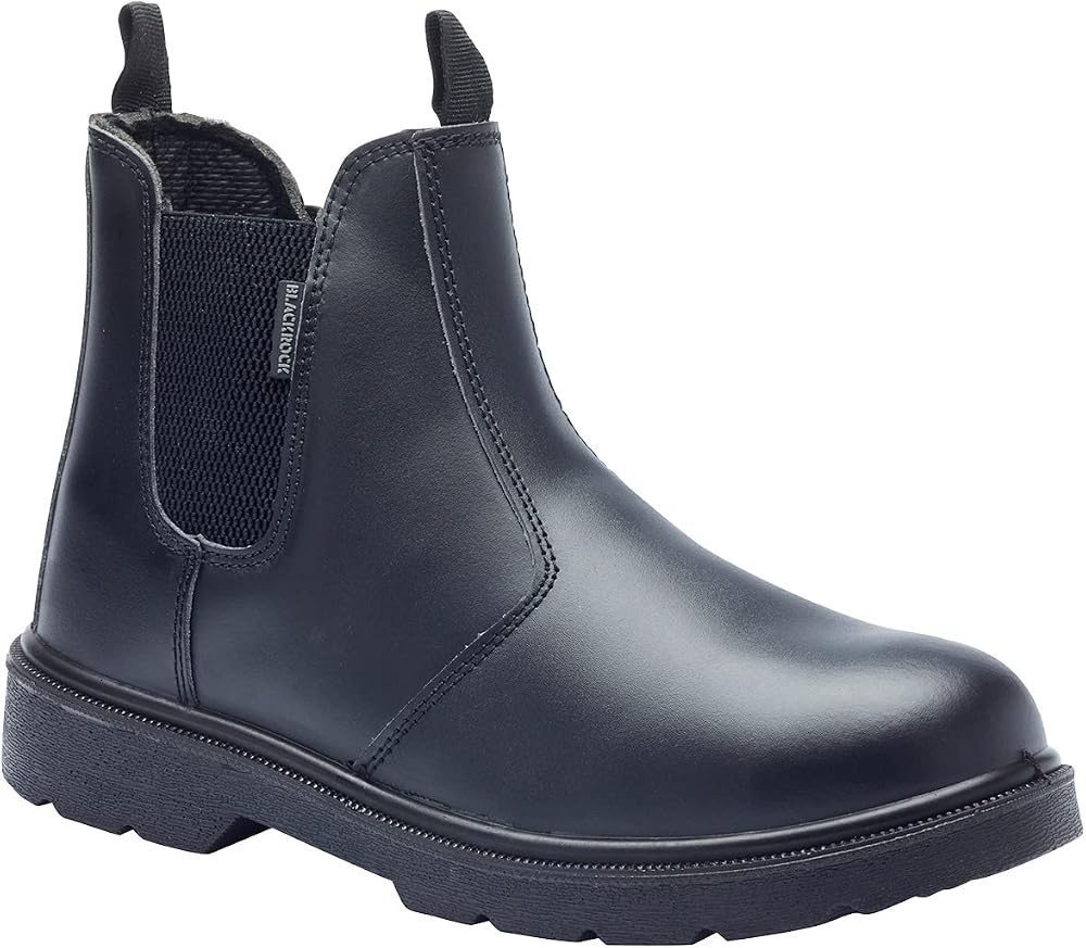 Blackrock Safety Boots Steel Toe Chelsea UK Size 5 Black