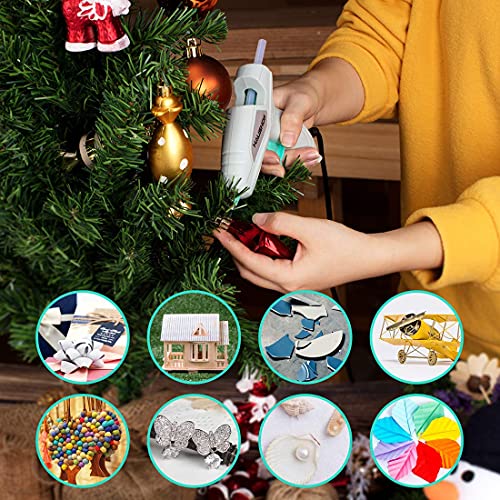 HAUSHOF Mini Hot Glue Gun Kit with Hot Glue Sticks (20Piece), for Home