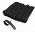 Surepromise 100 Schwarz Kabel-Klettband Kabelklett Kabelbinder Klettbinder Klettverschluss B&uuml;ro