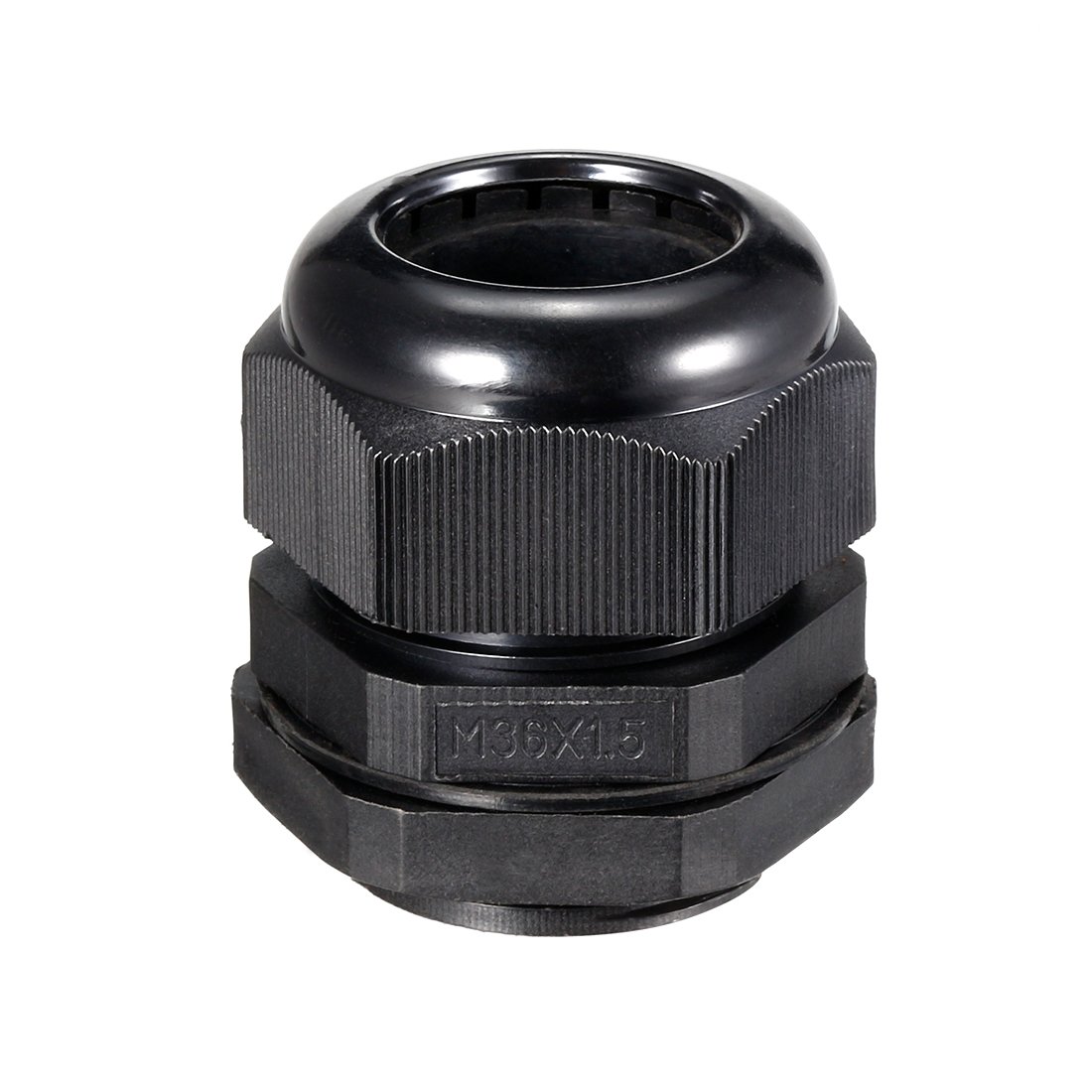 sourcing map M36 Cable Gland Waterproof Connector Plastic Wire Glands Joints Black for 18-25mm Dia Wires