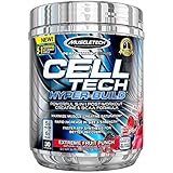 MuscleTech Cell Tech Hyperbuild Post Workout Recovery Drink Powder with Creatine and BCAA Aminos, Fruit Punch, 30 Servings (482g)